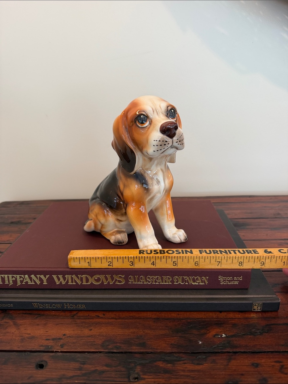 Vintage Lefton Ceramic Beagle Dog Figurine in Brown and Black. - Picture 8 of 8